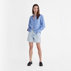 LONGLINE DENIM SHORTS